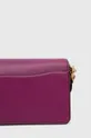 vijolična Coach usnjena torbica Tabby