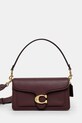 Coach poseta de piele uni burgundia CH857