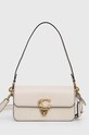 Кожена чанта Coach Studio Baguette гладка кожа бежов CE331