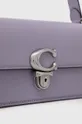 фиолетовой Кожаная сумочка Coach Studio Baguette
