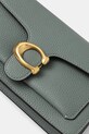 Kožená kabelka Coach Tabby Chain Clutch zelená CE772