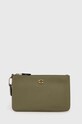 Δερμάτινο φακελάκι Coach Small Wristlet λείο δέρμα πράσινο CH818