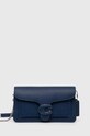 Coach torebka skórzana Tabby Chain Clutch skóra licowa granatowy CJ350