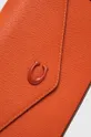Usnjena torbica Coach oranžna