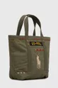 Bombažna torba Polo Ralph Lauren zelena