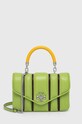 Tory Burch torebka skórzana nie mieści A4 zielony 145805.300