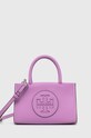Torba Tory Burch Ella Bio Mini Tote- Bright Amethyst bez uzorka ljubičasta 145613.500