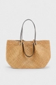 beżowy AllSaints torebka ALLINGTON STRAW TOTE Damski