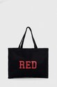 United Colors of Benetton torebka bawełniana mieści A4 czarny 6G0QCY00Z.G.SEASONAL