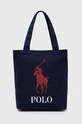 Παιδική τσάντα Polo Ralph Lauren υφασμάτινο σκούρο μπλε 9AR018