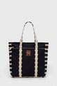 Tommy Hilfiger torba bawełniana mieści A4 granatowy AM0AM11079.PPYX