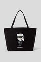 Karl Lagerfeld geanta de bumbac incape in A4 negru 230W3180