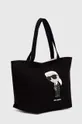 Хлопковая сумка Karl Lagerfeld чёрный