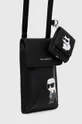 Karl Lagerfeld pokrowiec na telefon skórzany czarny