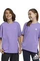 μωβ Παιδικό βαμβακερό μπλουζάκι adidas Για αγόρια
