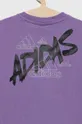 μωβ Παιδικό βαμβακερό μπλουζάκι adidas