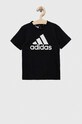 Dětské bavlněné tričko adidas LK BL CO HR5903 černá SS23