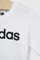 adidas t-shirt bawełniany dziecięcy LK LIN CO Materiał zasadniczy: 100 % Bawełna, Ściągacz: 95 % Bawełna, 5 % Elastan