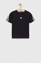adidas tricou de bumbac pentru copii U FI 3S HR6308 negru SS23