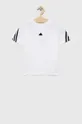 Дитяча бавовняна футболка adidas U FI 3S білий