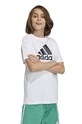 adidas t-shirt bawełniany dziecięcy U BL nadruk biały IB1670