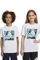 белый Детская хлопковая футболка adidas Для мальчиков