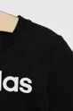 μαύρο Παιδικό βαμβακερό μπλουζάκι adidas LK LIN CO