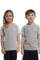 сірий Дитяча бавовняна футболка adidas LK 3S CO Для хлопчиків