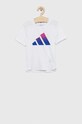 adidas t-shirt dziecięcy B TI TEE z elastanem biały IC5410