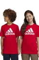 червоний Дитяча бавовняна футболка adidas U BL Для хлопчиків