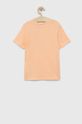 Calvin Klein Jeans t-shirt bawełniany dziecięcy jasny pomarańczowy