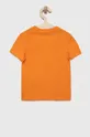 Dječja pamučna majica kratkih rukava Calvin Klein Jeans narančasta