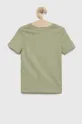 Otroška bombažna kratka majica Calvin Klein Jeans zelena