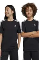μαύρο Παιδικό βαμβακερό μπλουζάκι adidas U 3S Για αγόρια