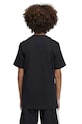 Дитяча бавовняна футболка adidas U 3S HR6330 чорний