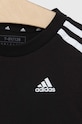 Дитяча бавовняна футболка adidas U 3S чорний HR6330