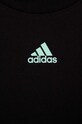 Дитяча бавовняна футболка adidas U 3S CB TEE чорний HR6359