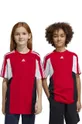 червоний Дитяча бавовняна футболка adidas U 3S CB TEE Для хлопчиків