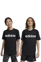 czarny adidas t-shirt bawełniany dziecięcy U LIN Chłopięcy