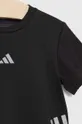 czarny adidas t-shirt dziecięcy U RUN 3S