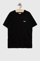 Fila t-shirt bawełniany dziecięcy nadruk czarny FAT0239