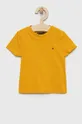оранжевый Детская хлопковая футболка Tommy Hilfiger Для мальчиков