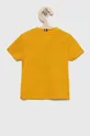 Детская хлопковая футболка Tommy Hilfiger оранжевый