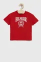 rdeča Otroška kratka majica Tommy Hilfiger Fantovski
