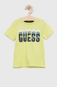 πράσινο Παιδικό βαμβακερό μπλουζάκι Guess Για αγόρια