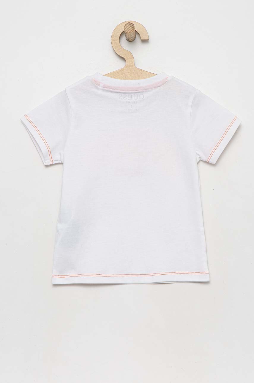 Guess t-shirt bawełniany dziecięcy biały