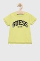 Guess t-shirt bawełniany dziecięcy wzorzyste zielony N3RI07.K8HM3.PPYX
