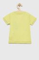 Guess t-shirt bawełniany dziecięcy żółto - zielony