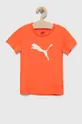 oranžna Otroška kratka majica Puma ACTIVE SPORTS Poly Cat Tee B Fantovski