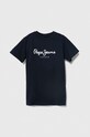 Pepe Jeans t-shirt bawełniany dziecięcy nadruk granatowy PB503493